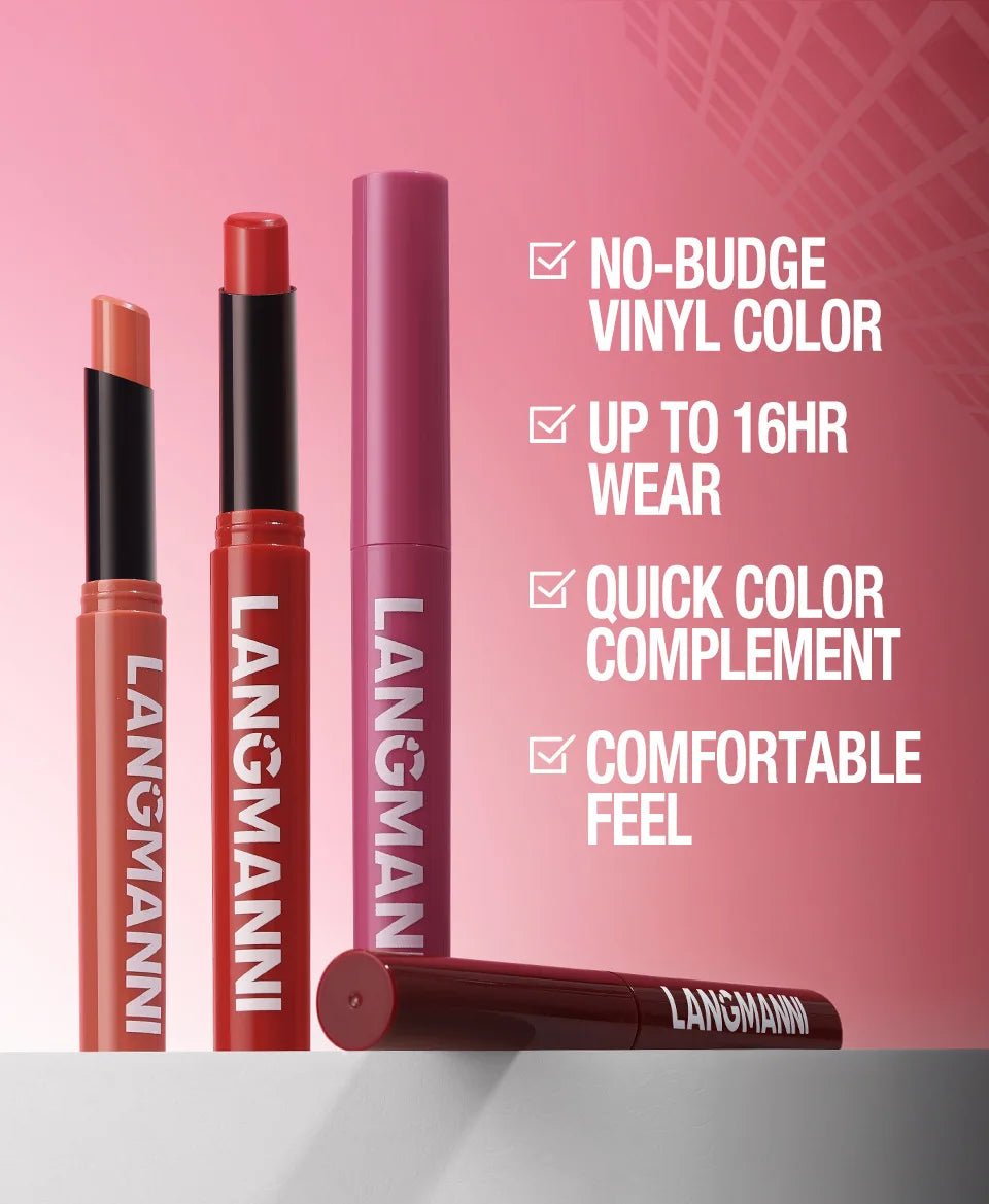 LANGMANNI 12 Color Matte Lipstick Soft Silky Texture Quick Dry Waterproof Long Lasting Non Fading Fashion Hot Sales Lipstick 2g