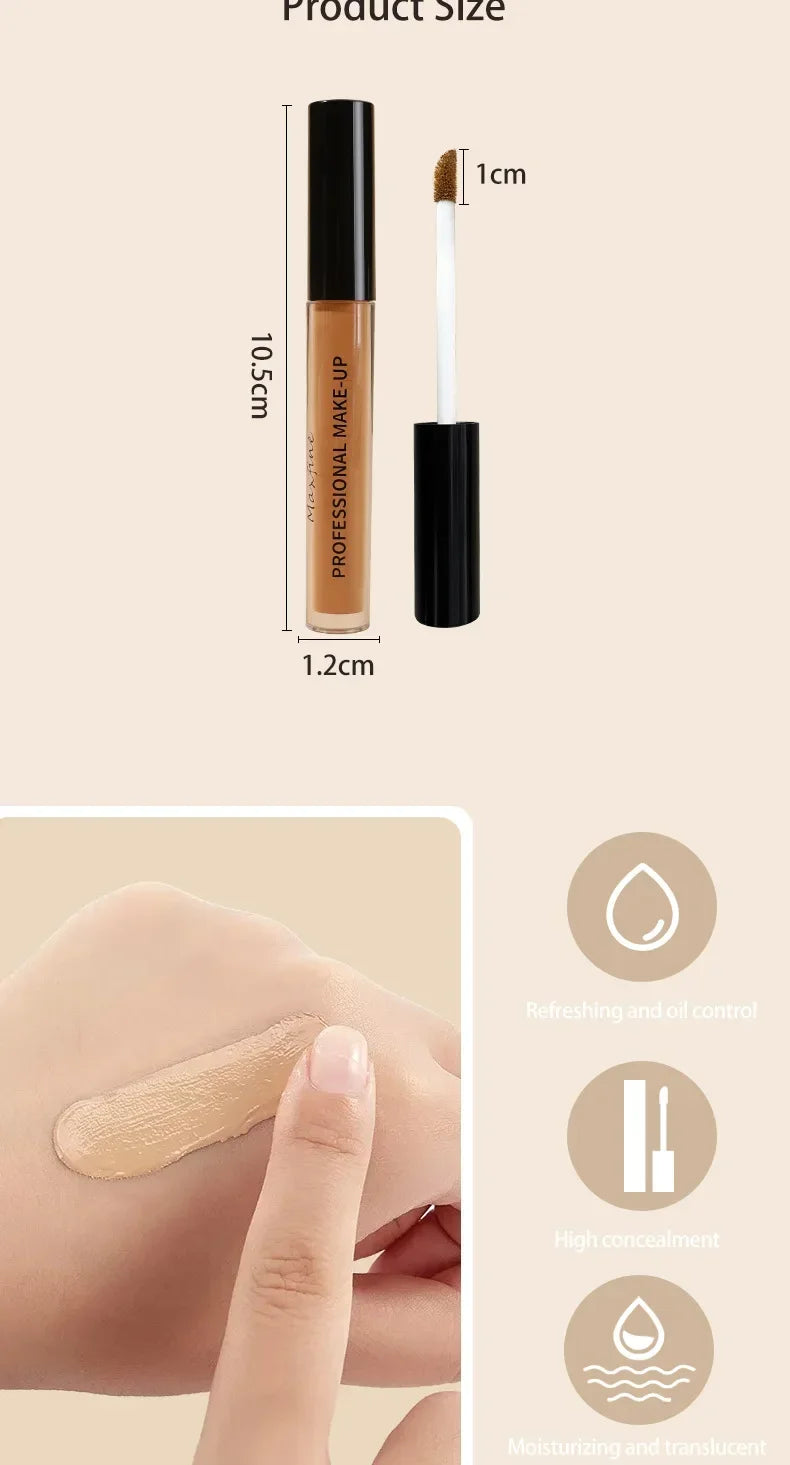 Waterproof Concealer Pen Full Coverage Cover Dark Circles Acne Pores Concealer Pen Matte Foundation Cream Facial Makeup Cosmetic