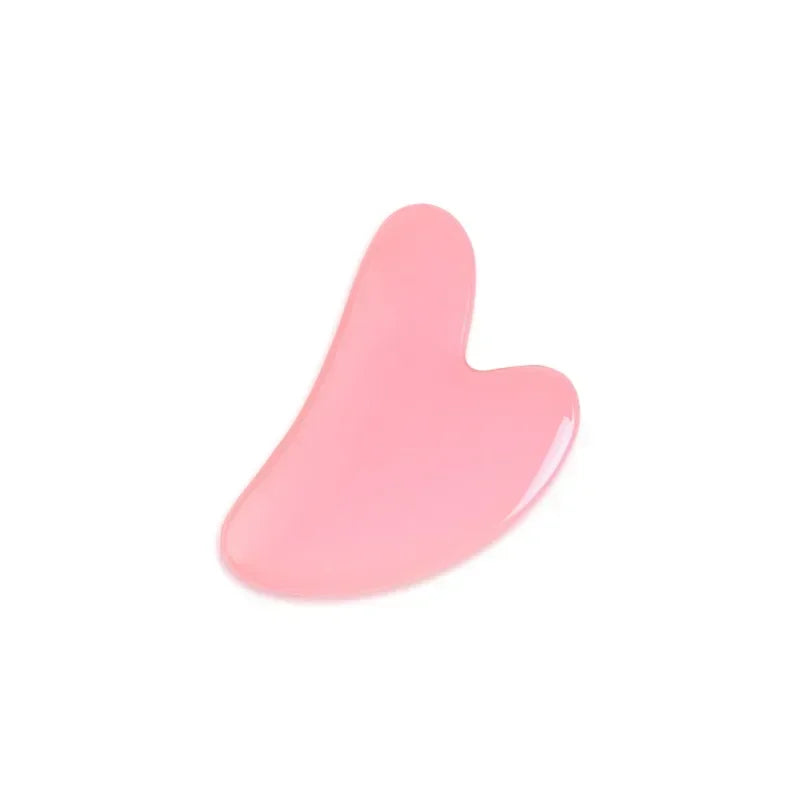 Gua Sha Massage Board for Face Rose Pink Guasha Set Plate Jade Face Massager Scrapers Tools for Face Neck Back Body