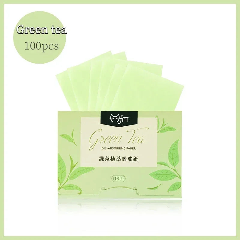 100pcs/set Facial Oil Blotting Paper Matte Face Wipes Oil Control Oil-absorbing Face Cleaning Beauty Makeup Tools Accessories