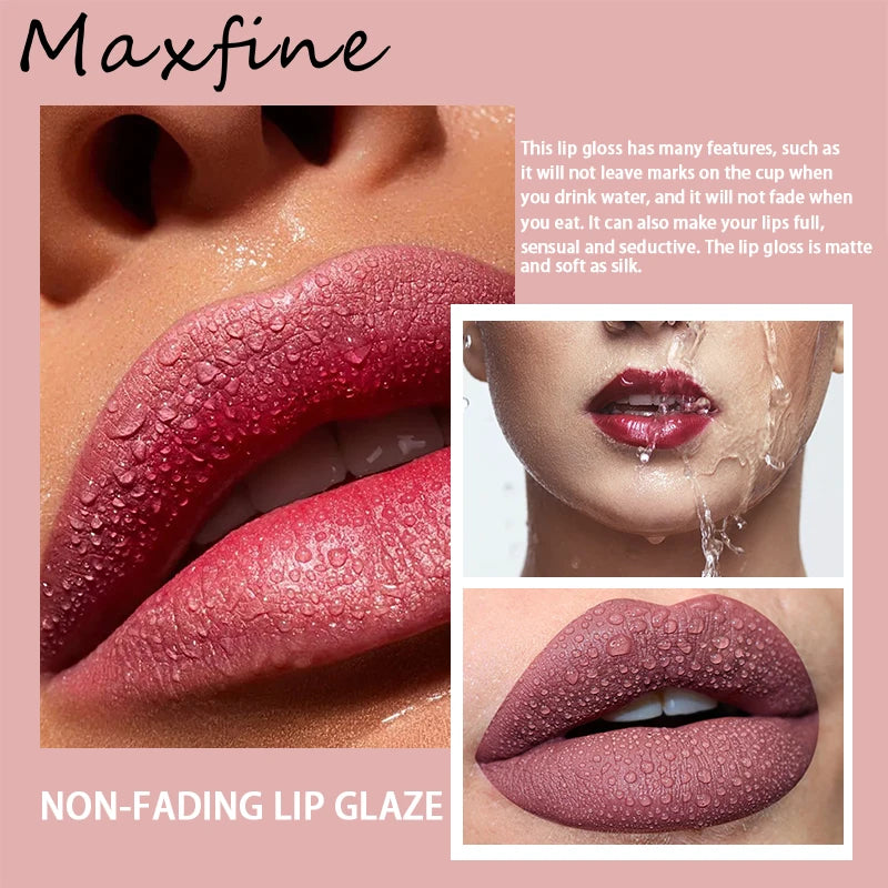 6-color Lip Gloss Liquid Lip Gloss Cosmetic Liquid Lipstick Stain-proof Waterproof Lip Gloss