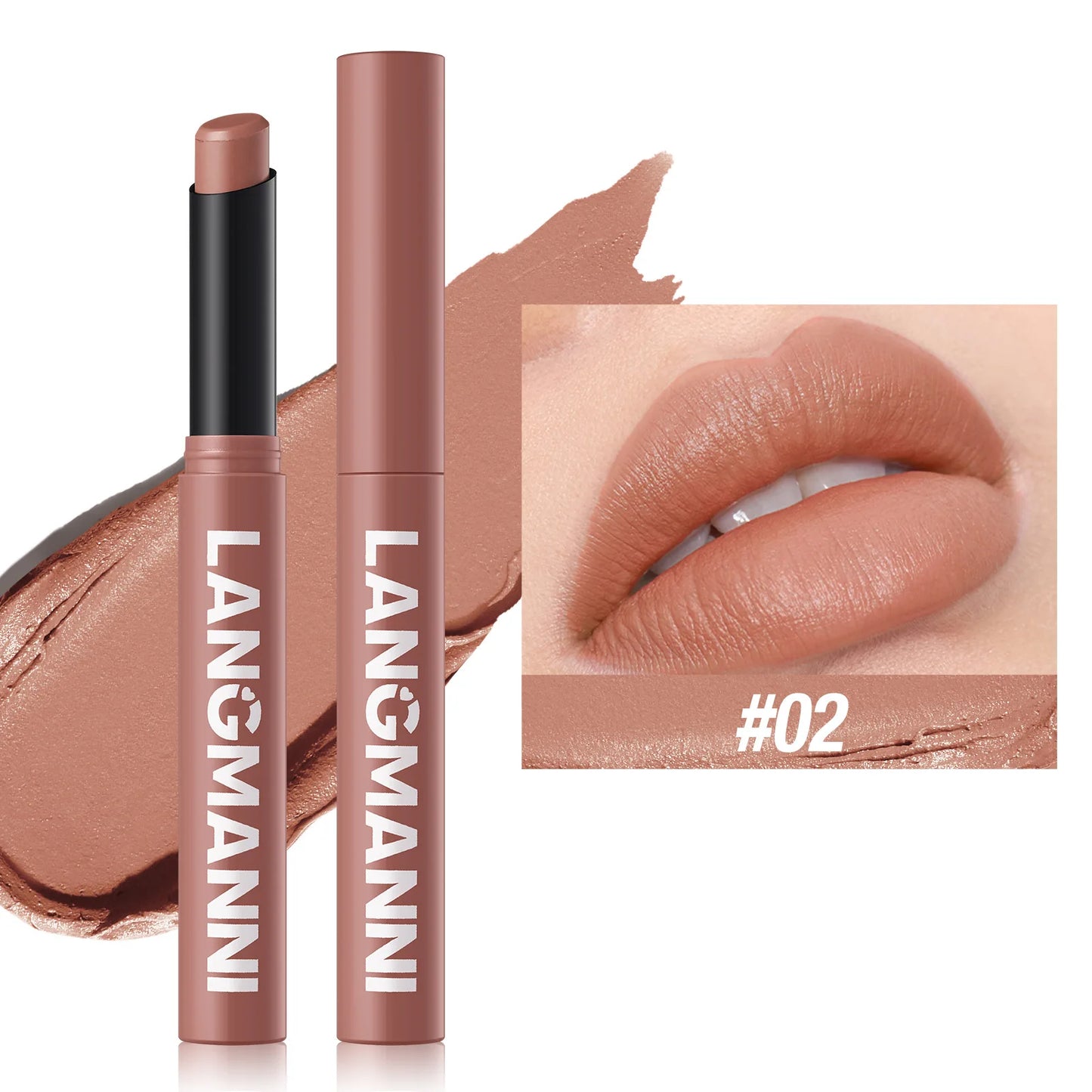 LANGMANNI 12 Color Matte Lipstick Soft Silky Texture Quick Dry Waterproof Long Lasting Non Fading Fashion Hot Sales Lipstick 2g