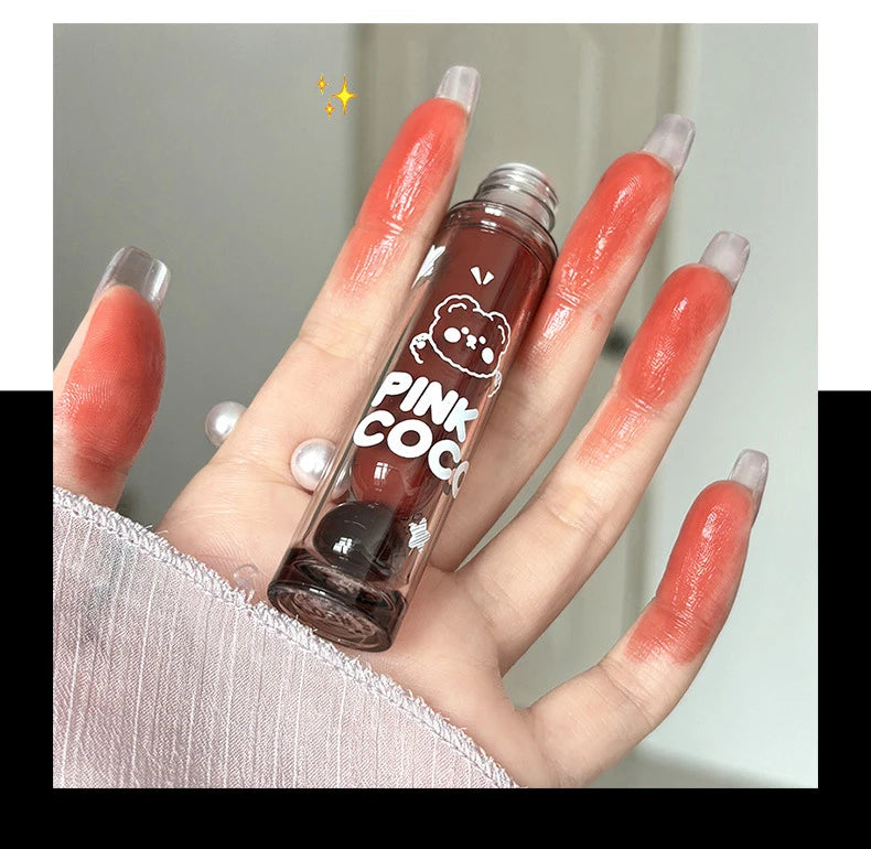 Punk Juice Red Lipgloss Black Mirror Glass Water Light Clear Lip Glaze Waterproof Non Stick Liquid Lipstick Nude Lip Tint Makeup