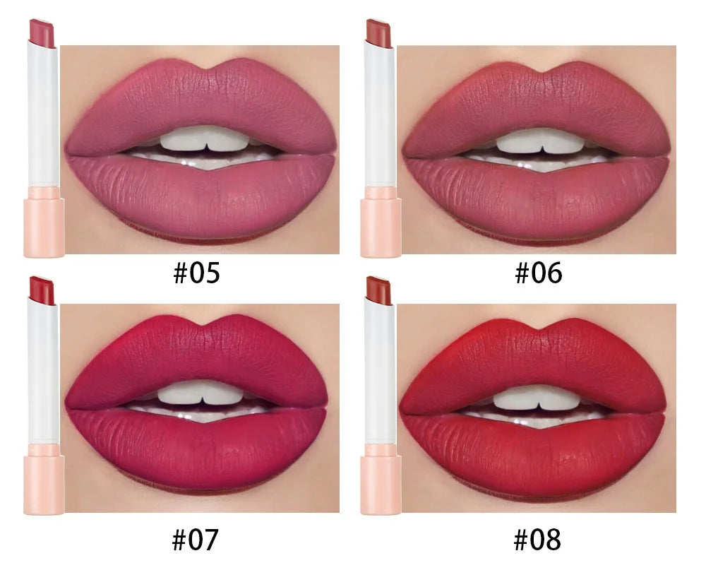 4 PCS Waterproof Matte Lipsticks Korean Cosmetics Makeup for Women