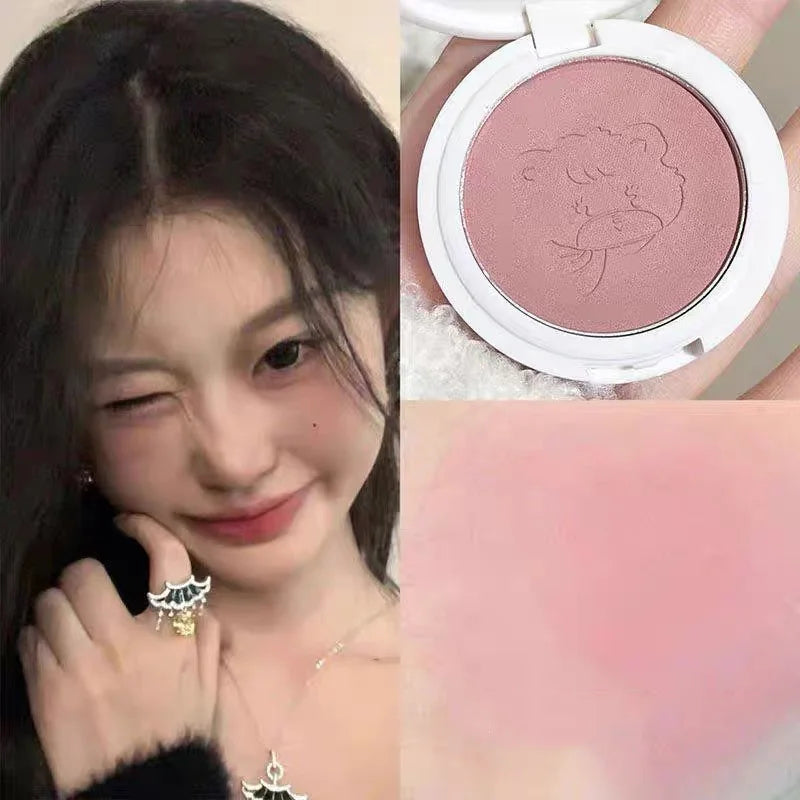 Cute Powder Blusher Natural Matte Brightening Rouge Peach Pink Blusher Face Cheek Tint Blush Contour Makeup Palette Cosmetics