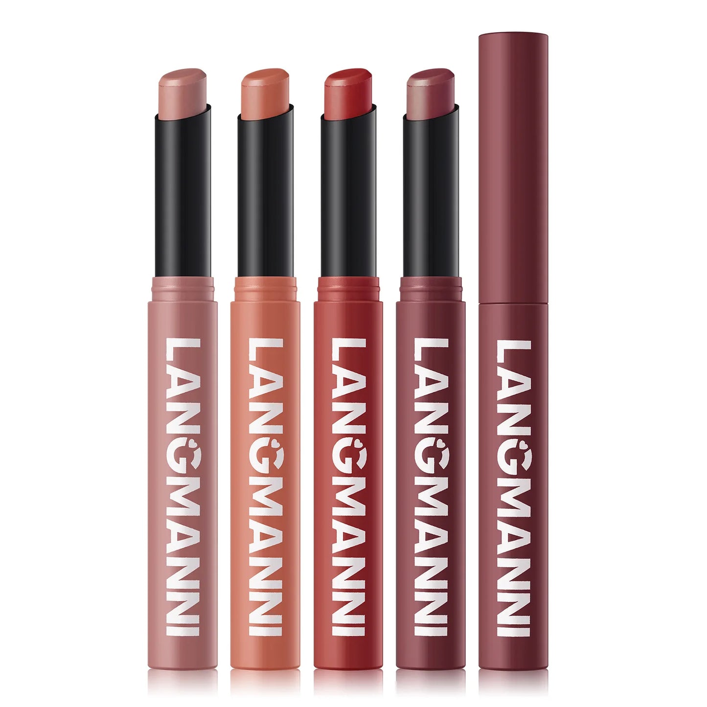 LANGMANNI 12 Color Matte Lipstick Soft Silky Texture Quick Dry Waterproof Long Lasting Non Fading Fashion Hot Sales Lipstick 2g