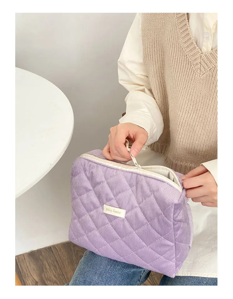 Large Capacity Women's Cosmetic Bags Cases Casual Ladies Small Storage Bag with Zipper Female Travel Clutch Bag Small Handbags