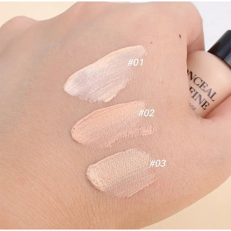 Full Cover Liquid Concealer Cream Makeup 12ml Invisible Eye Dark Circles Cream Face Foundation Waterproof Make Up Base Cosmetics