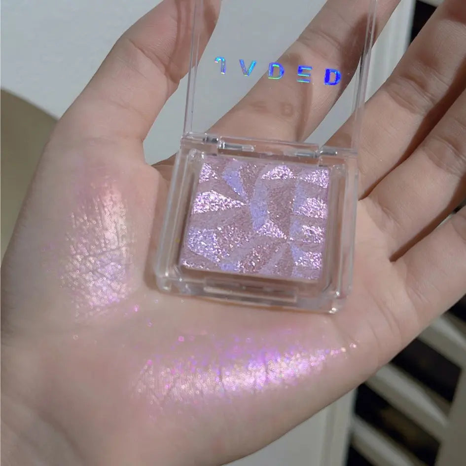 1PC Monochrome Glitter Fairy Highlighter Makeup Palette Diamond Moonlight High Gloss Powder Face Contour Crystal Brighten Makeup