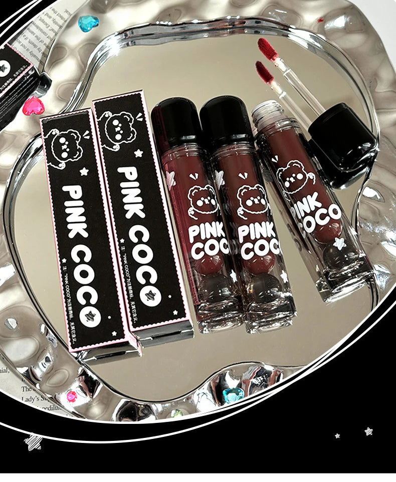 Punk Juice Red Lipgloss Black Mirror Glass Water Light Clear Lip Glaze Waterproof Non Stick Liquid Lipstick Nude Lip Tint Makeup