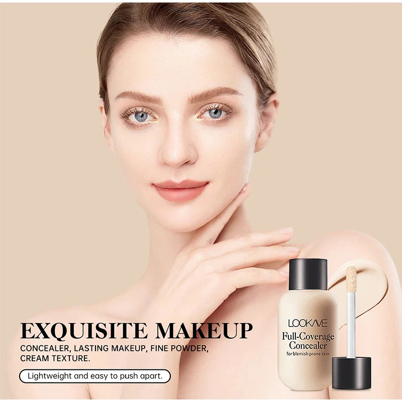 Full Cover Liquid Concealer Cream Makeup 12ml Invisible Eye Dark Circles Cream Face Foundation Waterproof Make Up Base Cosmetics