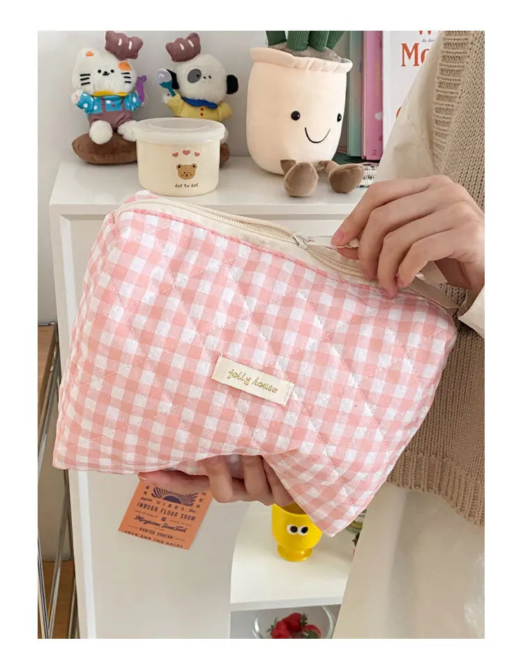 Large Capacity Women's Cosmetic Bags Cases Casual Ladies Small Storage Bag with Zipper Female Travel Clutch Bag Small Handbags