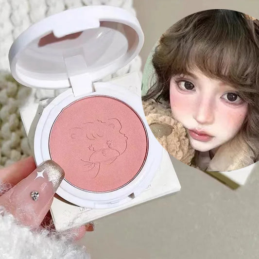 Cute Powder Blusher Natural Matte Brightening Rouge Peach Pink Blusher Face Cheek Tint Blush Contour Makeup Palette Cosmetics