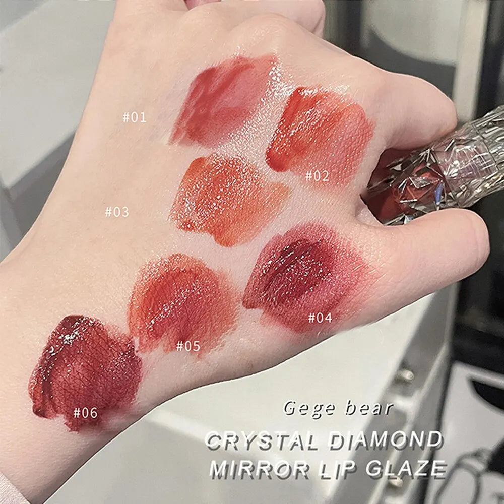 Gege Bear Crystal Mirror Water Lipgloss Hydrating And Ultra-Moisturizing High Shine Glossy Lip Tint Fuller Your Lips