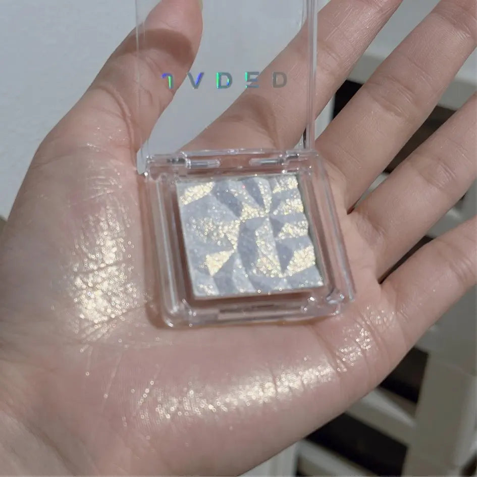 1PC Monochrome Glitter Fairy Highlighter Makeup Palette Diamond Moonlight High Gloss Powder Face Contour Crystal Brighten Makeup