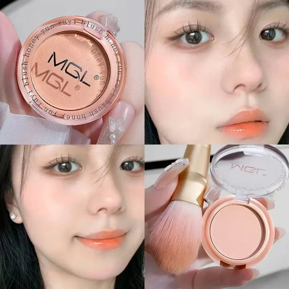 Monochrome Blush Face Mineral Pigment Peach Orange Nude Pink Blue Matte Natural Blush Contour Shadow Cheek Blusher Cosmetic