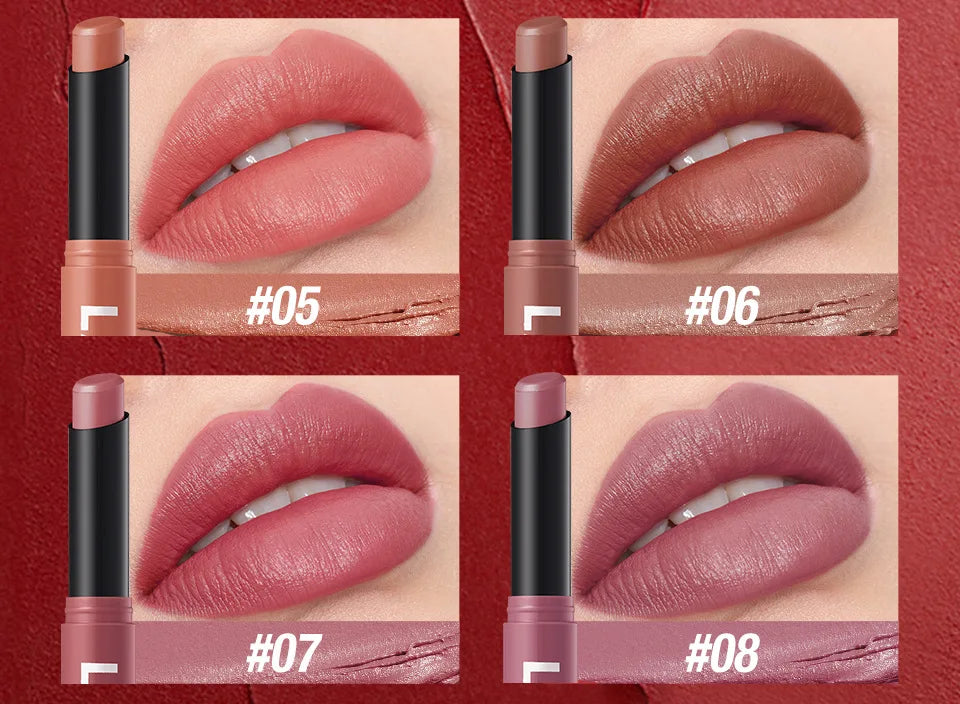 LANGMANNI 12 Color Matte Lipstick Soft Silky Texture Quick Dry Waterproof Long Lasting Non Fading Fashion Hot Sales Lipstick 2g