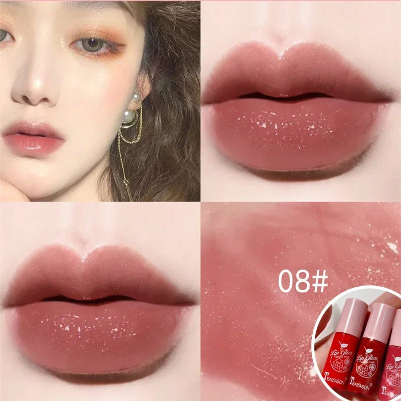 Mirror Water Light Lip Gloss Transparent Glass Lasting Moisturizing Waterproof Liquid Lipstick Pearlescent Fine Shine Lip Glaze