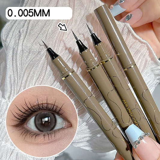 0.005mm Eyeliner Liquid Pen Matte Smooth Quick Dry Waterproof Ultra-thin Eyeliner Lower Eyelash Pen Non Smudging Korean Makeup