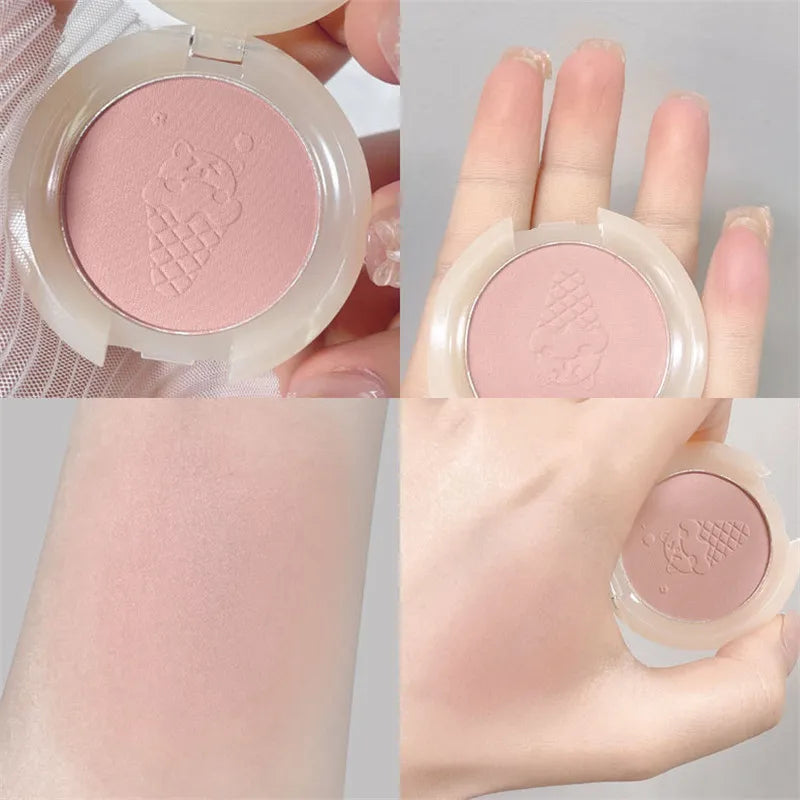 Monochrome Blush Face Mineral Pigment Peach Orange Nude Pink Blue Matte Natural Blush Contour Shadow Cheek Blusher Cosmetic