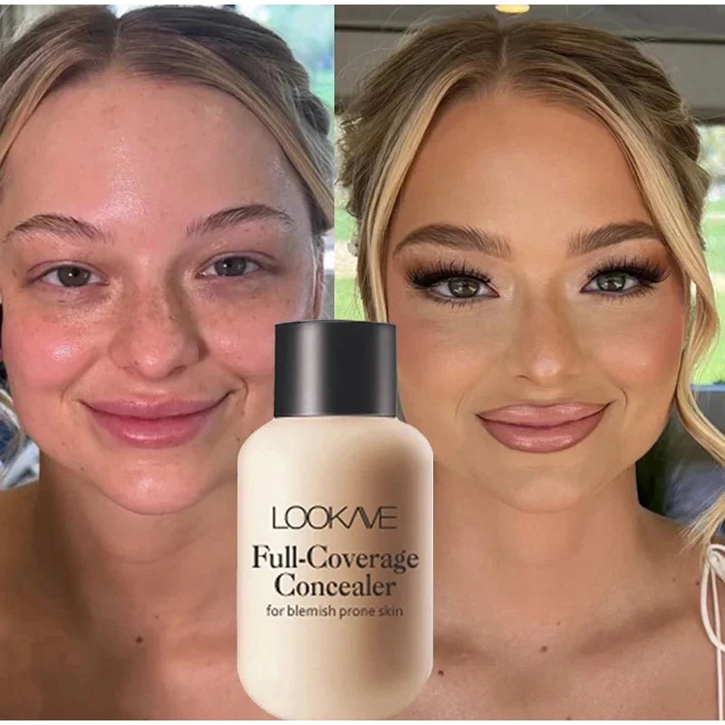 Full Cover Liquid Concealer Cream Makeup 12ml Invisible Eye Dark Circles Cream Face Foundation Waterproof Make Up Base Cosmetics