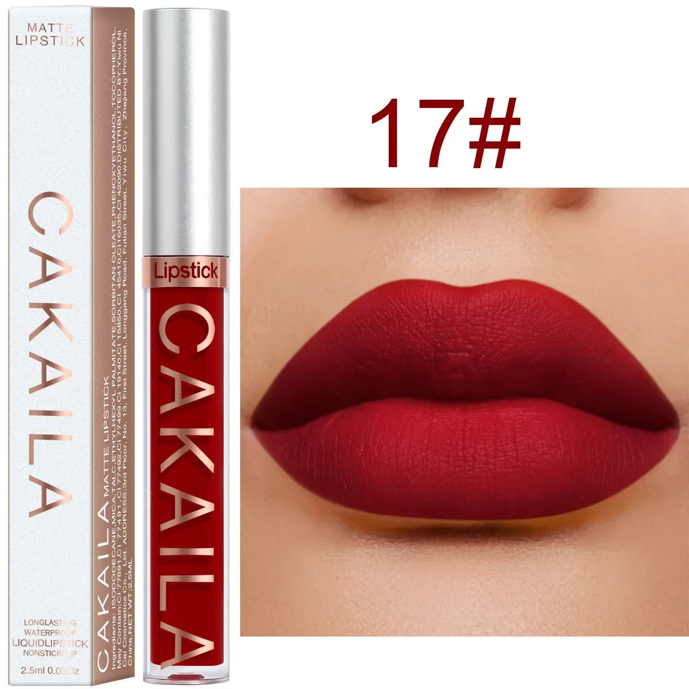 Liquid Lipstick Lip Makeup Women Beauty Red Nonstick Cup Waterproof Lip Gloss Sexy Long Lasting Velvet Matte Lip Gloss