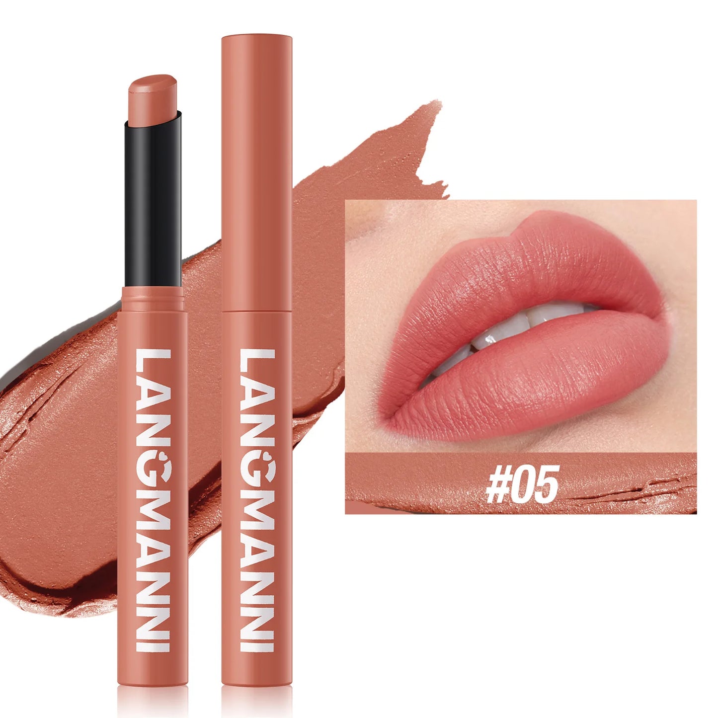 LANGMANNI 12 Color Matte Lipstick Soft Silky Texture Quick Dry Waterproof Long Lasting Non Fading Fashion Hot Sales Lipstick 2g